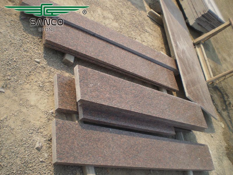 G352 Red Granite Stair Treads and Risers