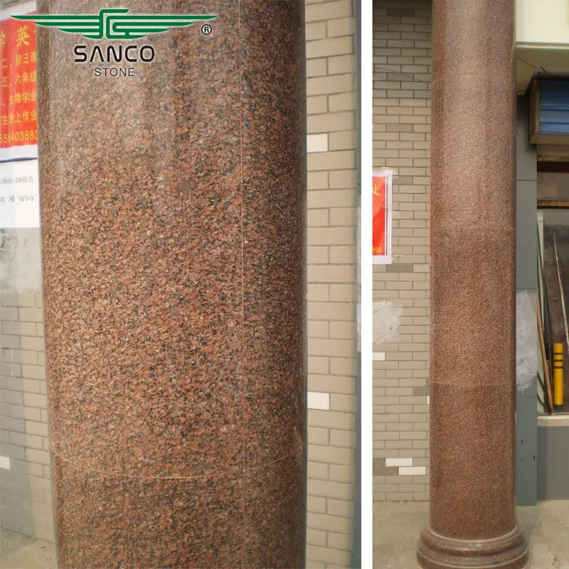 General Red Granite Hollow Round Column Cladding