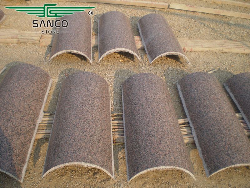 General Red Granite Hollow Round Column Cladding