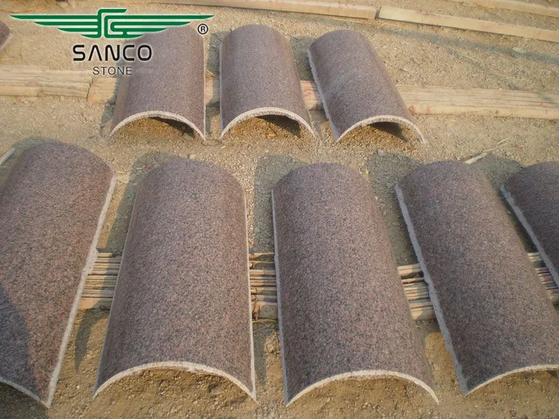 General Red Granite Hollow Round Column Cladding