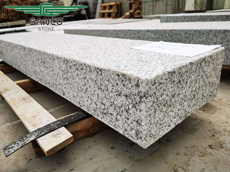 Ivory White Outdoor Granite Steps Block