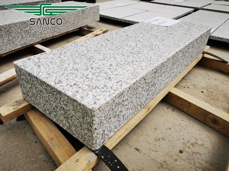 Ivory White Outdoor Granite Steps Block