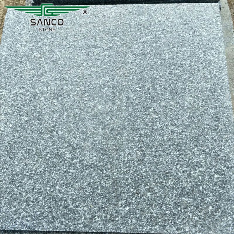 Cara Grey Granite Tiles Flamed Finish