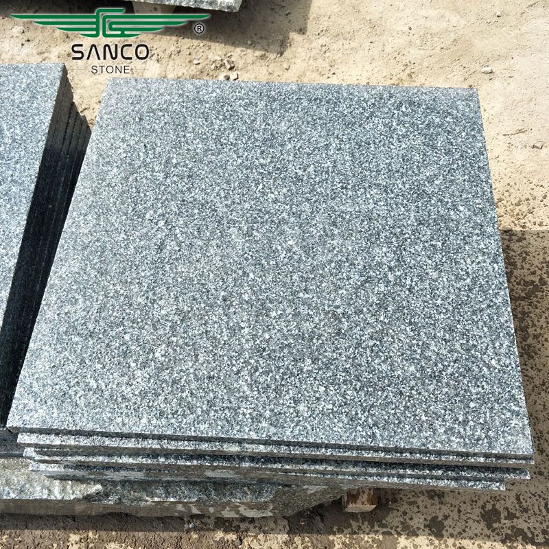 Cara Grey Granite Tiles Flamed Finish