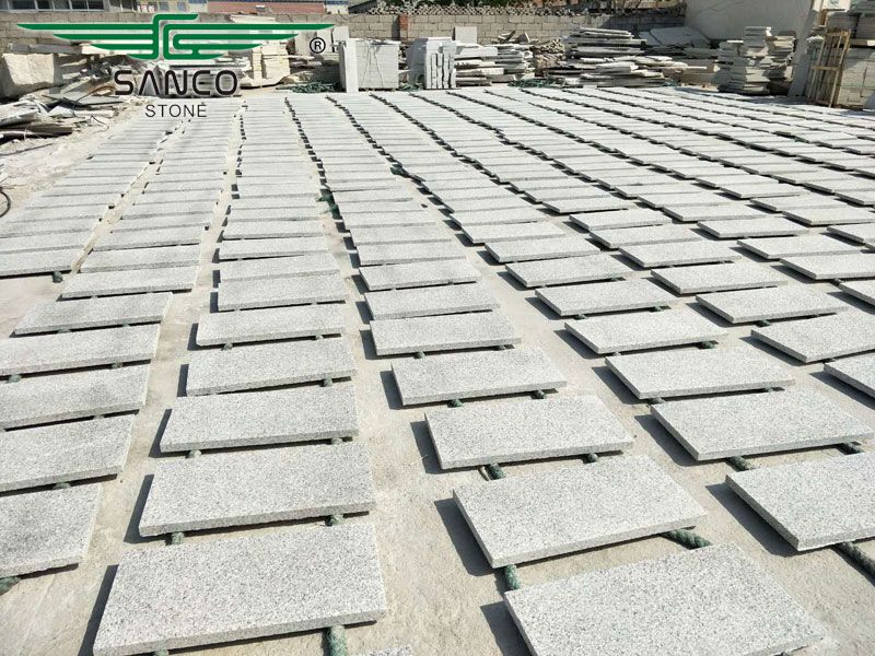 Royal White Granite Flamed Tiles