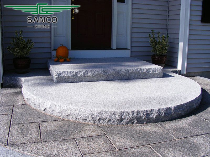 G341 Light Grey Granite Front Steps