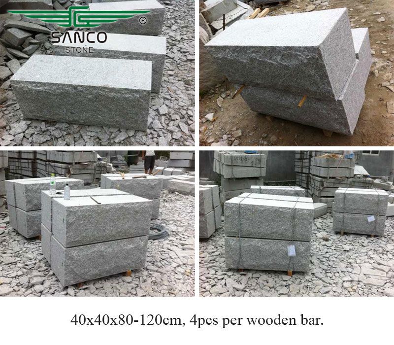 Blocs muraux en granit foncé G654 Padang