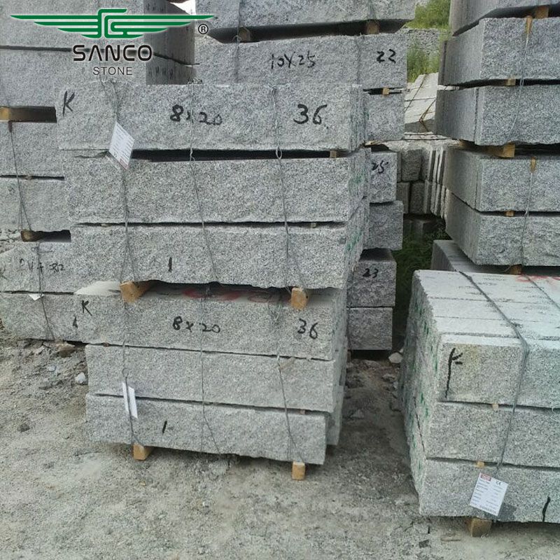 Norwegian Style Stone Curb Light Grey Granite