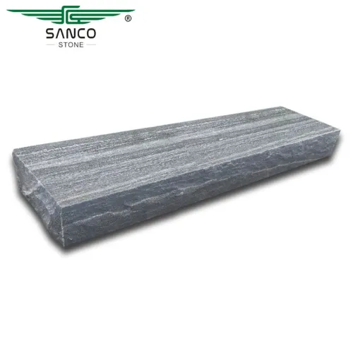 Retaining Wall Steps Made of Zebra Granite