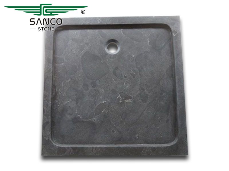 Blue Limestone Square Shower Base