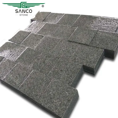 Wholesale Dark Grey Granite Cubes Flamed Finish