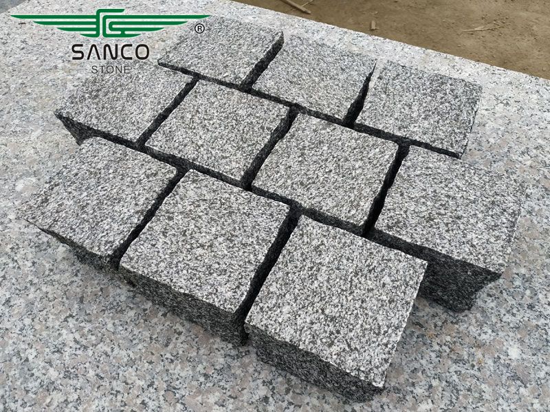 Very Cheap Dark Gray Granite Cobblestone Pavers