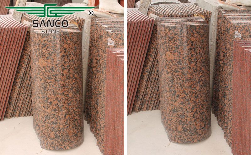 Brown Granite Column Pillar Hollow Covering Tiles