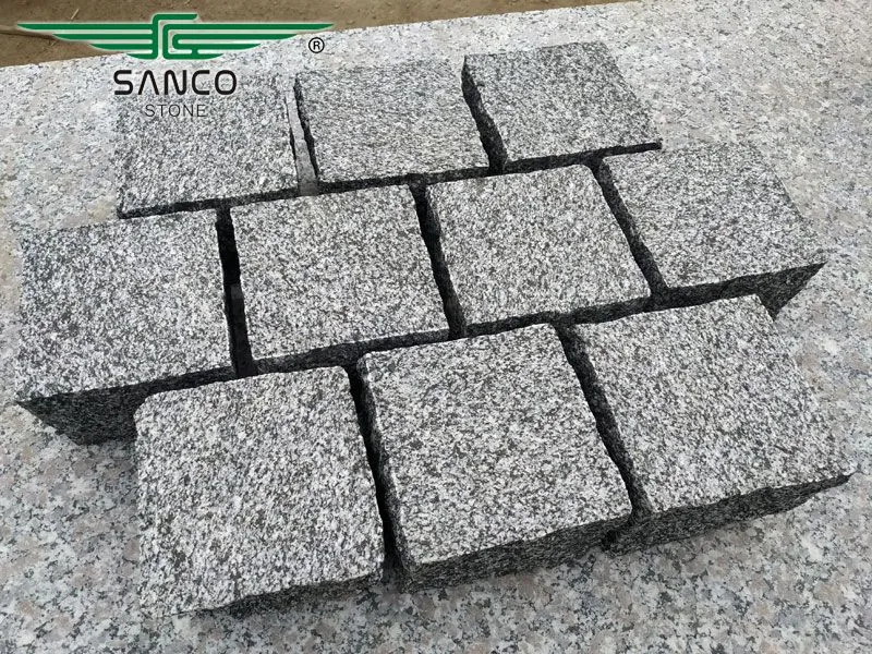 Very Cheap Dark Gray Granite Cobblestone Pavers