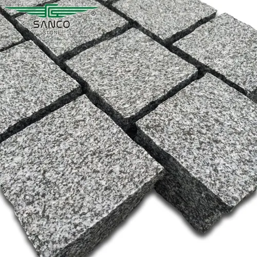 Very Cheap Dark Gray Granite Cobblestone Pavers