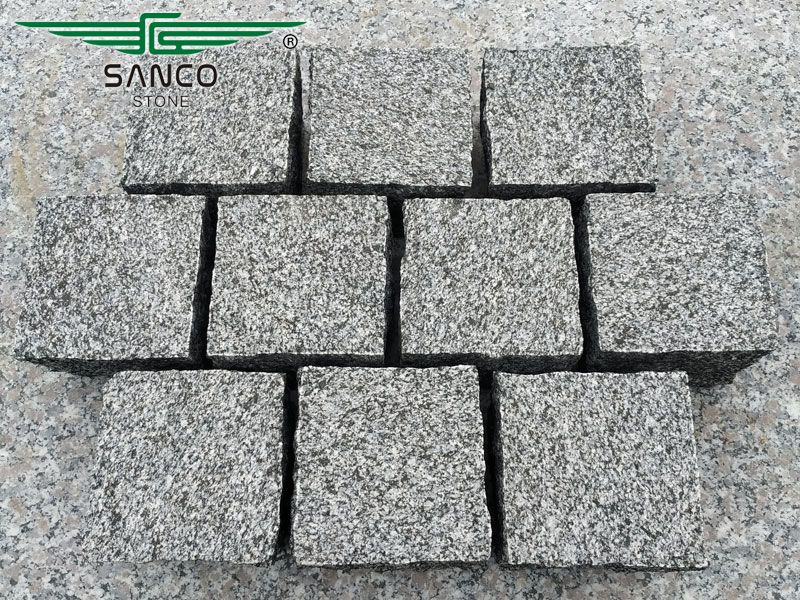 Very Cheap Dark Gray Granite Cobblestone Pavers