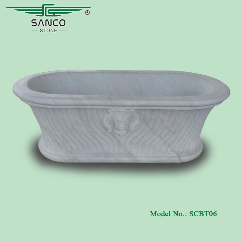 Exquisitely Carved Stone Bathtub