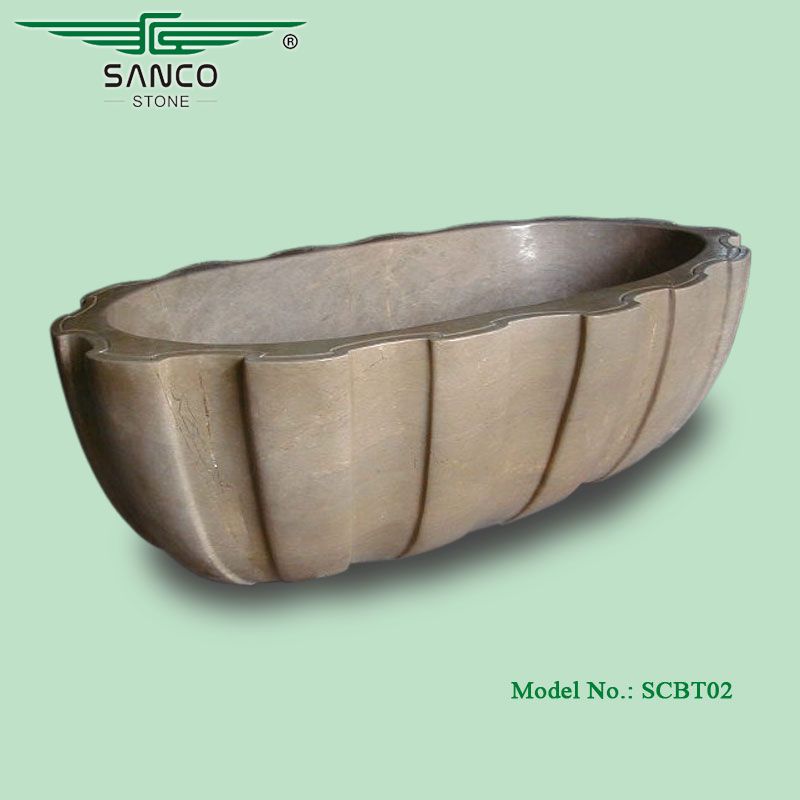 Exquisitely Carved Stone Bathtub