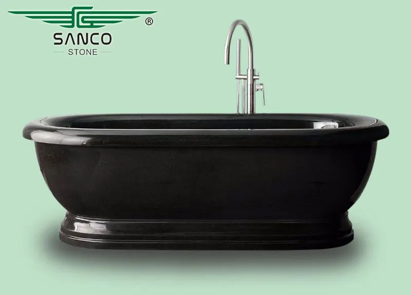 Luxurious Black Granite Bathtub