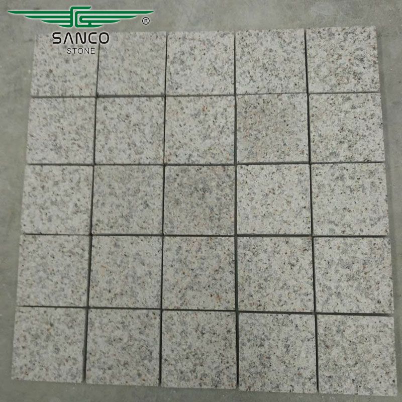 Light Beige Granite Cobblestone Pathway