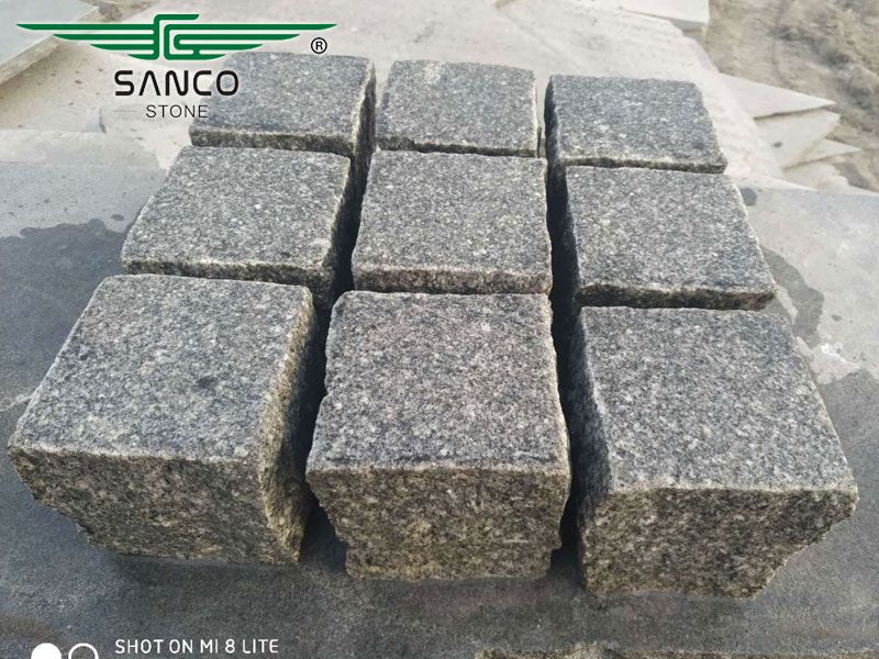 Medium Grey Granite Cobbles Cube Stones