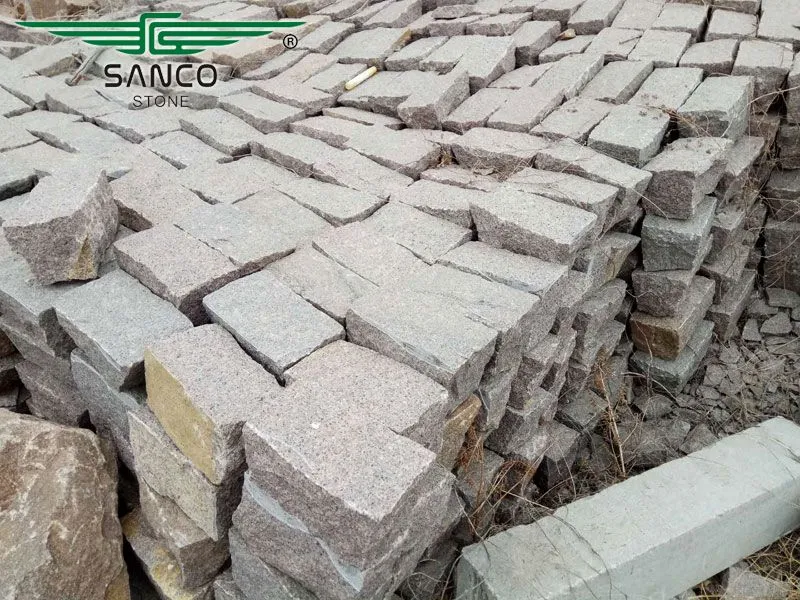 G354 Red Granite Cobblestone Price Split Cube