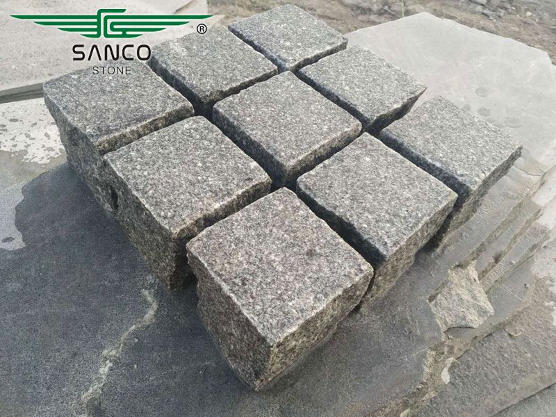 Medium Grey Granite Cobbles Cube Stones