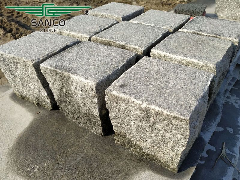 Medium Grey Granite Cobbles Cube Stones