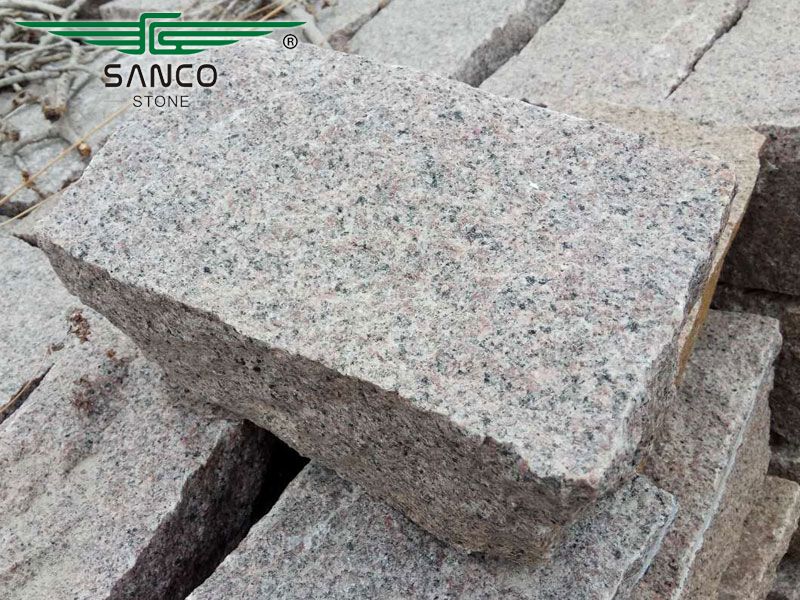 G354 Red Granite Cobblestone Price Split Cube