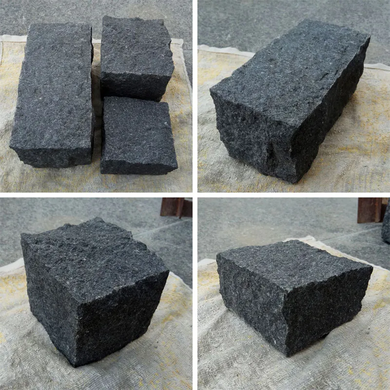 Black Granite Cobble Stone