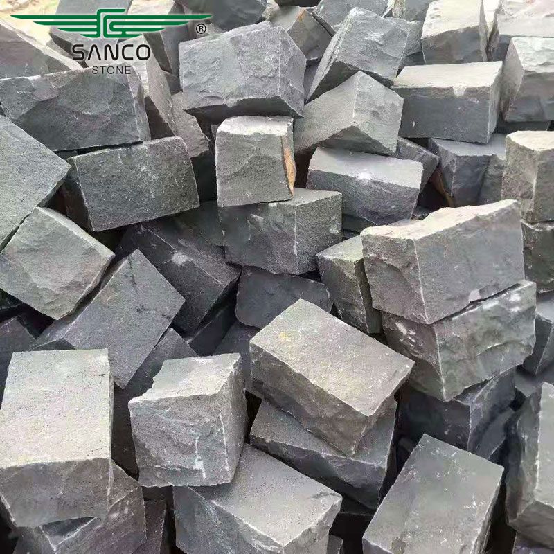 Black Basalt Cobblestone Paving Stone For Sale