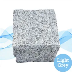 Medium Grey Granite Cobbles, Cube Stones