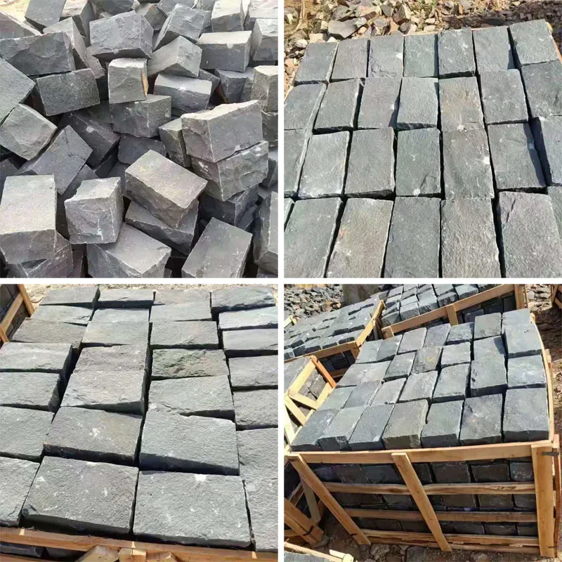 Black Basalt Cobblestone Paving Stone For Sale