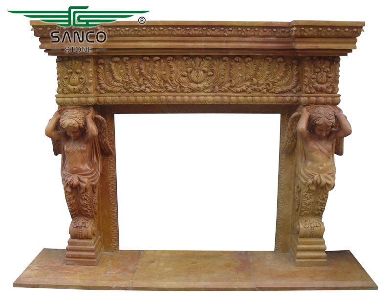 Marble Decorative Angel Carved Fireplace Surround Ideas