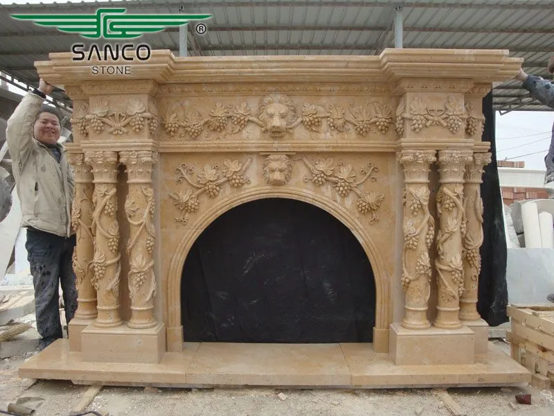 Luxury Indoor Outdoor Decoration Marble Fireplace Surround