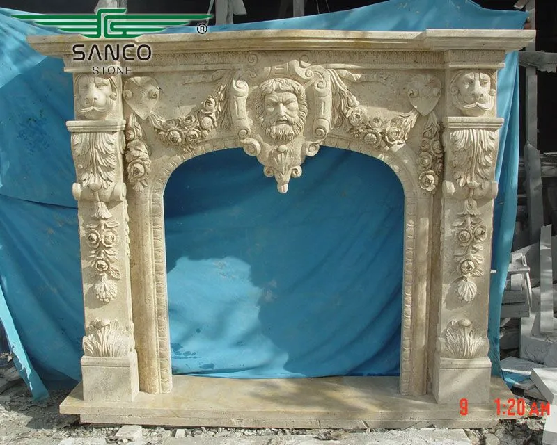 China Natural Stone Fireplace Centre