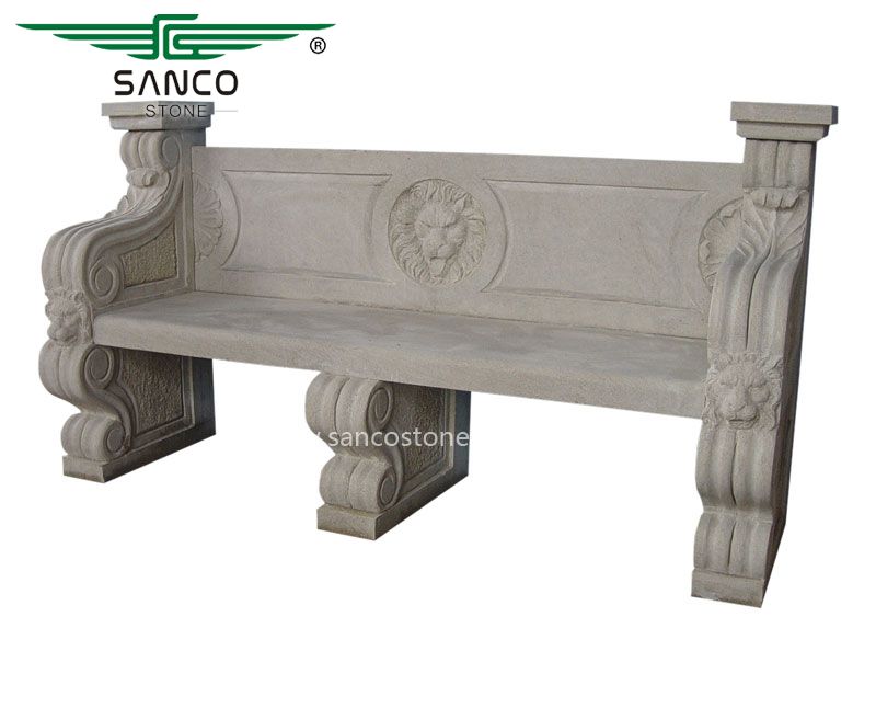 Hand Carved Sandstone Outdoor Benches