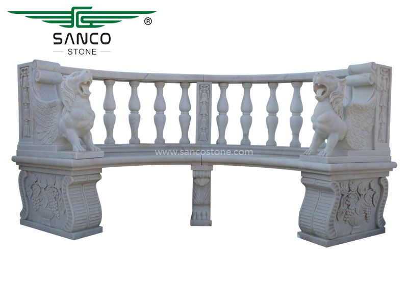 Popular Design Carving Stone Bench Outdoor