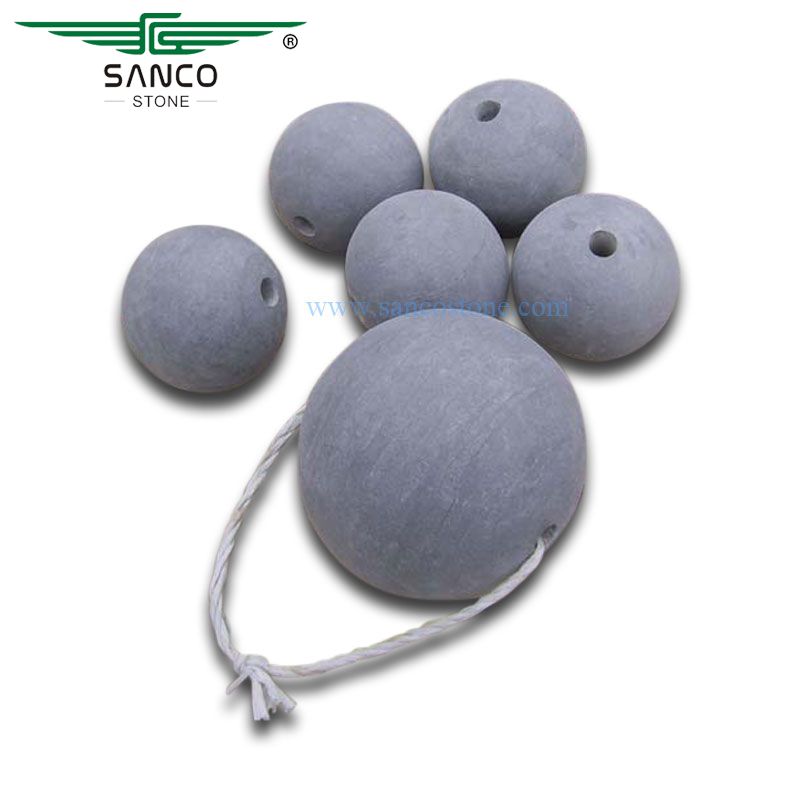 Blue Limestone Ball, Bluestone Fountain Ball