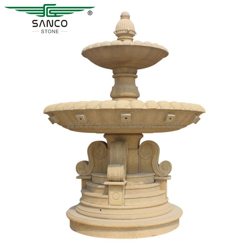 Yellow Granite Water Fountain Outdoor