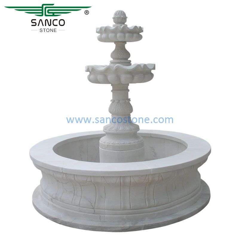 White Marble Small Water Fountain