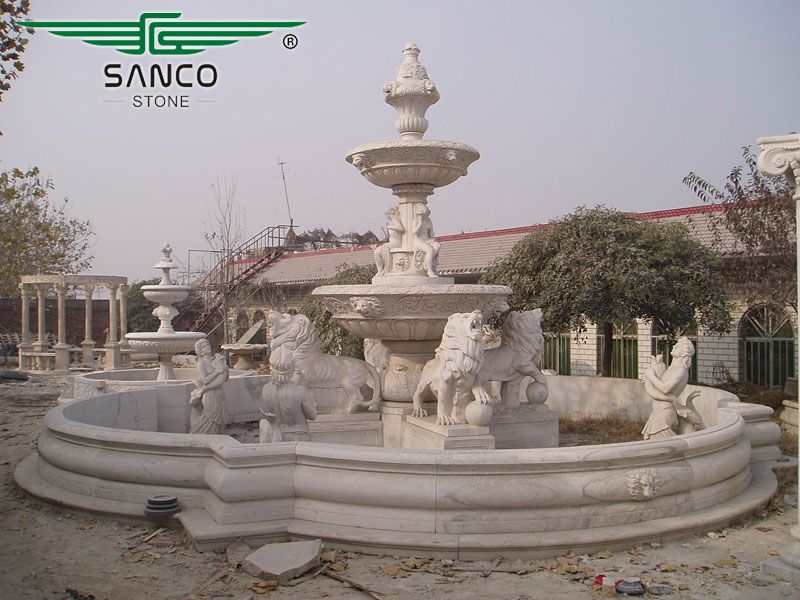 Extra Large Outdoor Fountains with Mermaid Lion