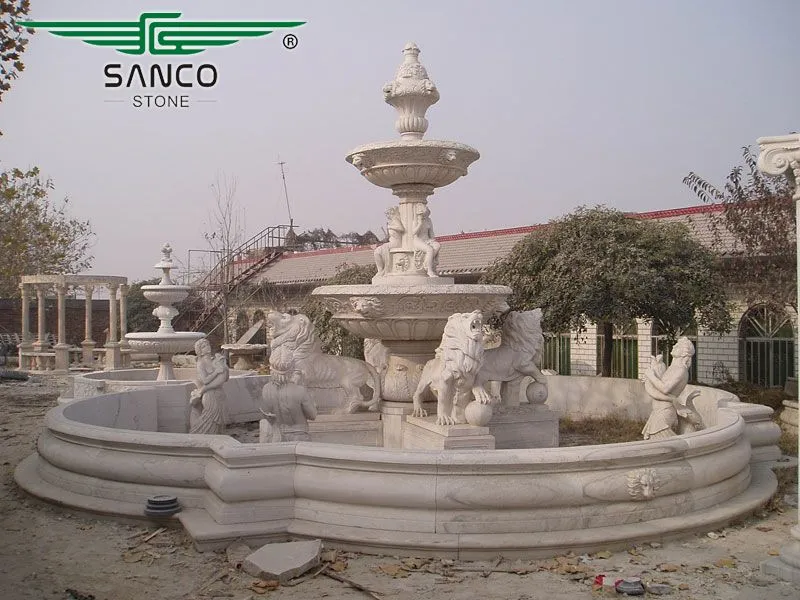 Extra Large Outdoor Fountains with Mermaid Lion