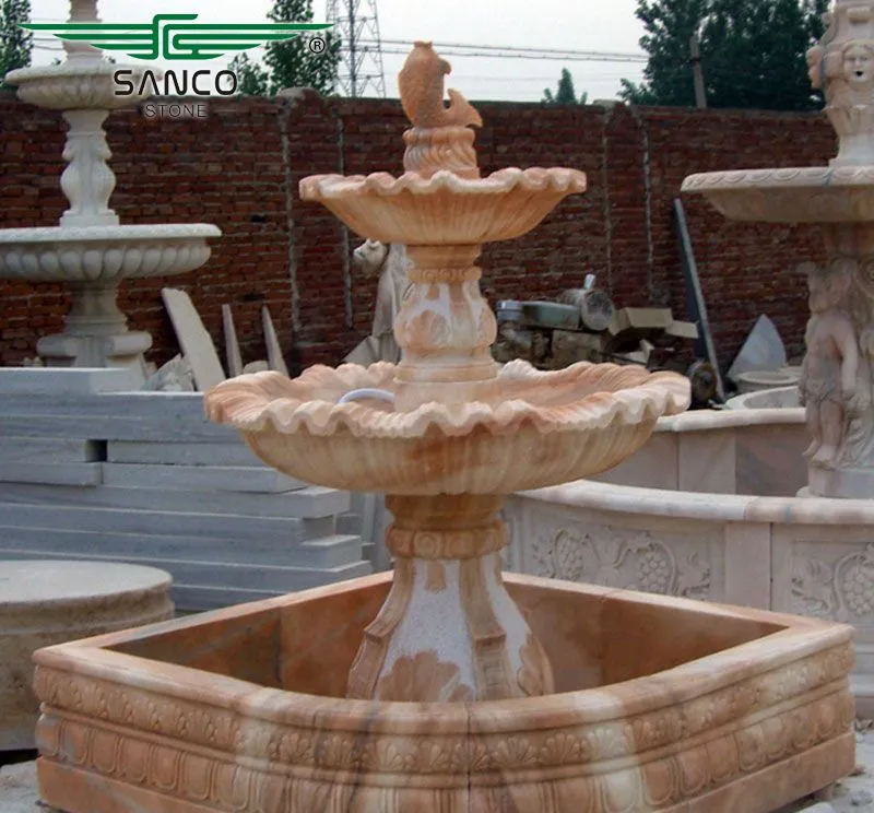 Floor Outdoor Fountain in Basin