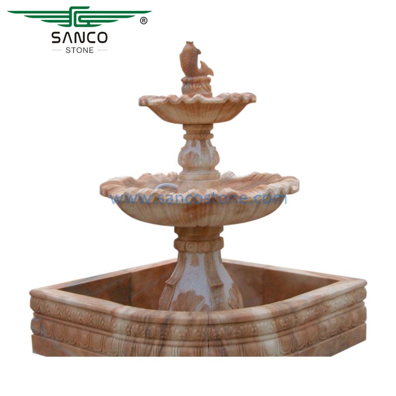 Floor Outdoor Fountain in Basin