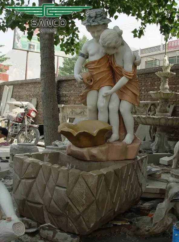 Hand carved stone bird bath