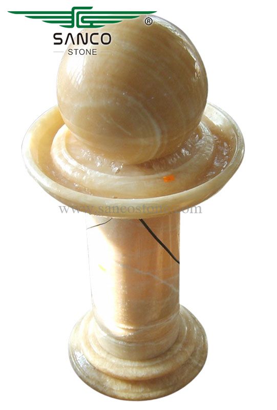 Indoor Onyx Stone Spinning Ball Water Fountain