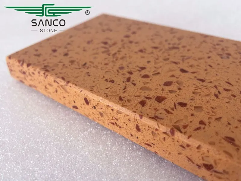 Orange Quartz Countertops with Zircon SG5882