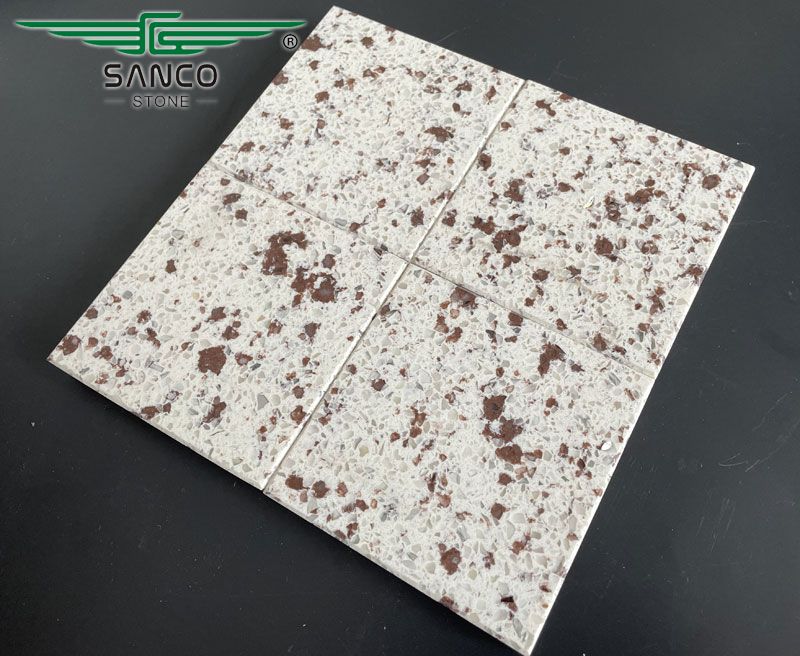 Hot-sell Brown Quartz Countertop Slabs SF2103