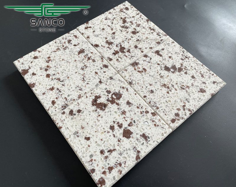 Hot-sell Brown Quartz Countertop Slabs SF2103